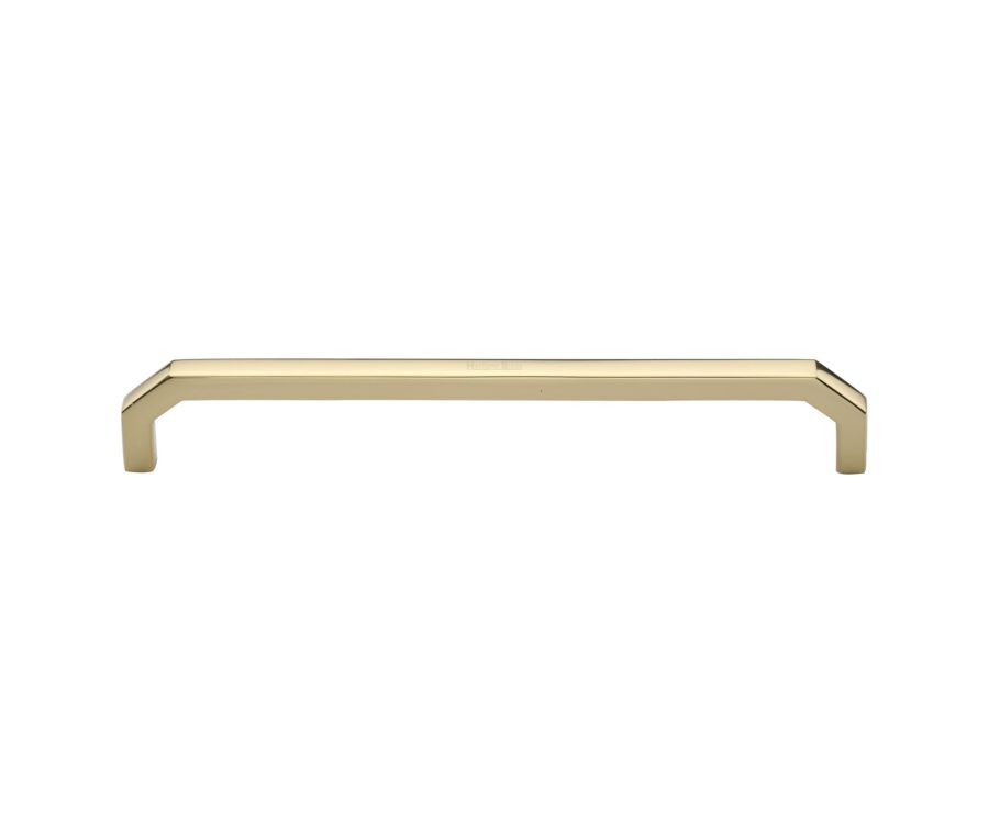 Heritage Brass Polished Brass Hex Angular Cabinet Pull Handle 203mm