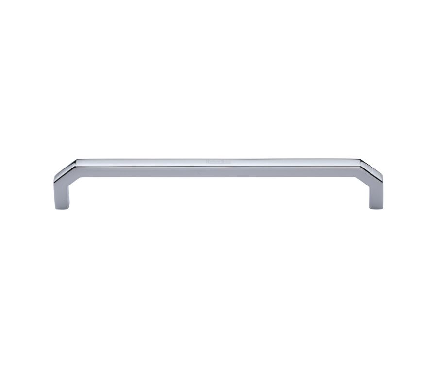 Heritage Brass Polished Chrome Hex Angular Cabinet Pull Handle 203mm