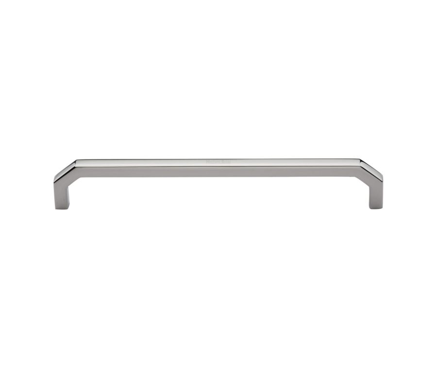 Heritage Brass Polished Nickel Finish Hex Angular Cabinet Pull Handle 203mm