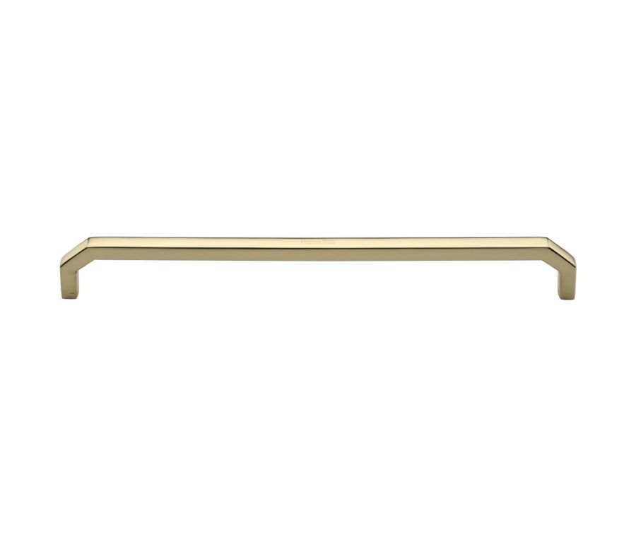 Heritage Brass Polished Brass Hex Angular Cabinet Pull Handle 254mm
