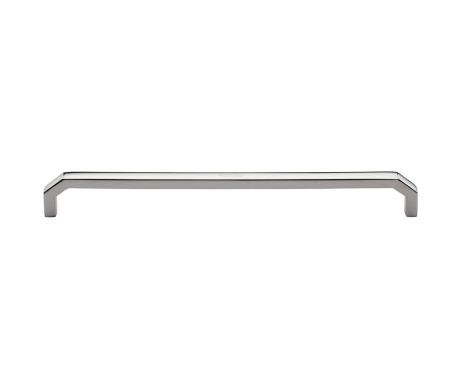 Heritage Brass Polished Nickel Finish Hex Angular Cabinet Pull Handle 254mm