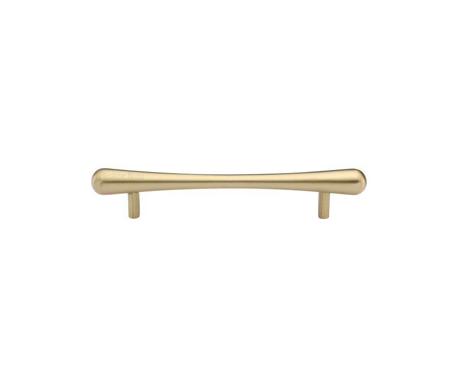 Heritage Brass Satin Brass T-Bar Raindrop Cabinet Pull Handle 128mm