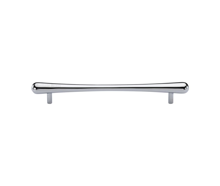 Heritage Brass Polished Chrome T-Bar Raindrop Cabinet Pull Handle 192mm