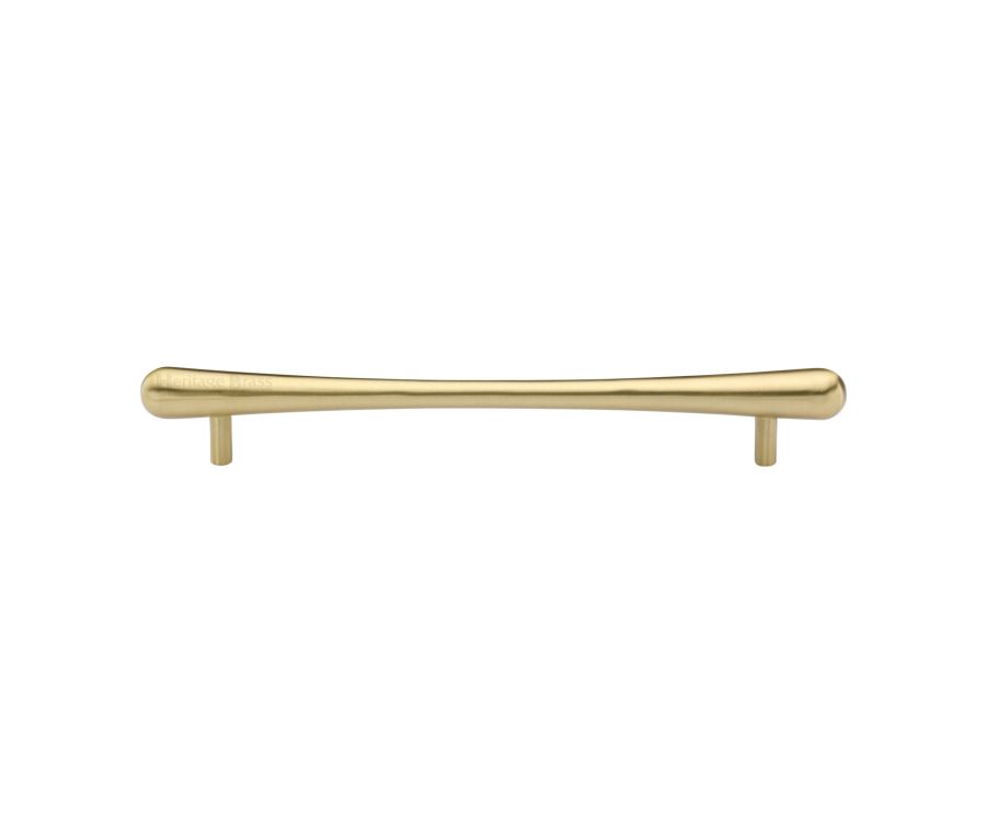 Heritage Brass Satin Brass T-Bar Raindrop Cabinet Pull Handle 192mm