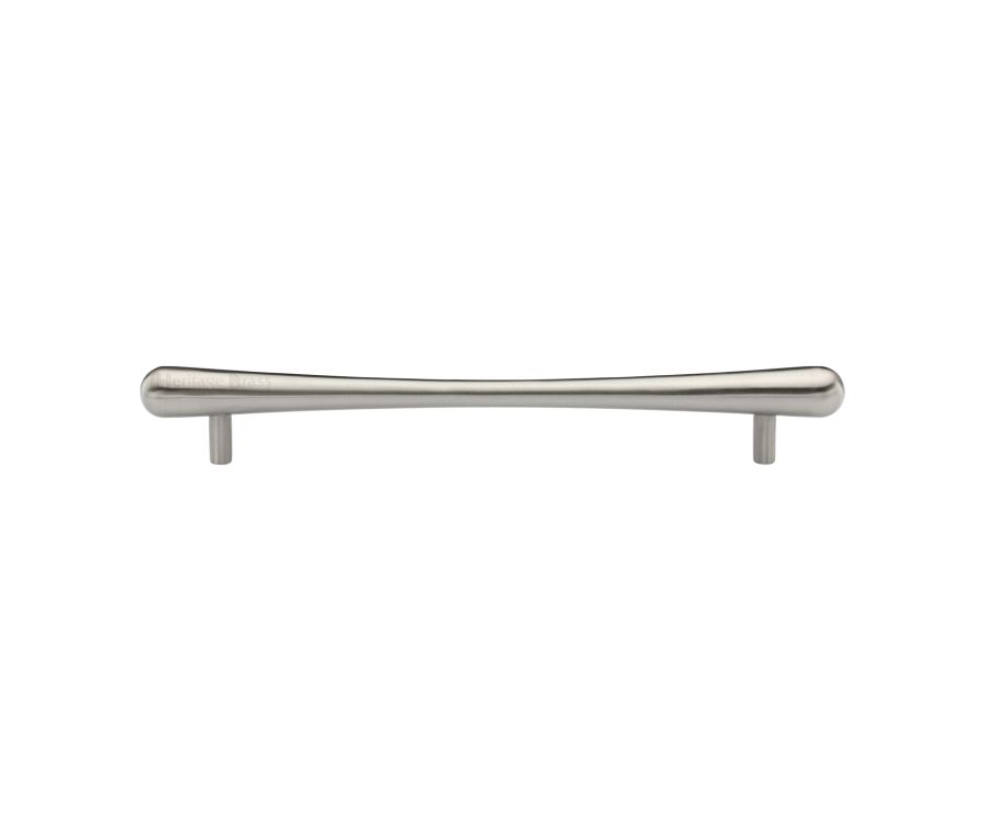 Heritage Brass Satin Nickel T-Bar Raindrop Cabinet Pull Handle 192mm