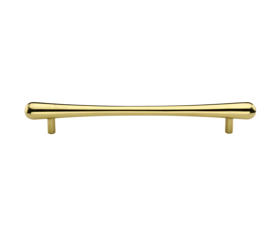Heritage Brass Polished Brass T-Bar Raindrop Cabinet Pull Handle 256mm