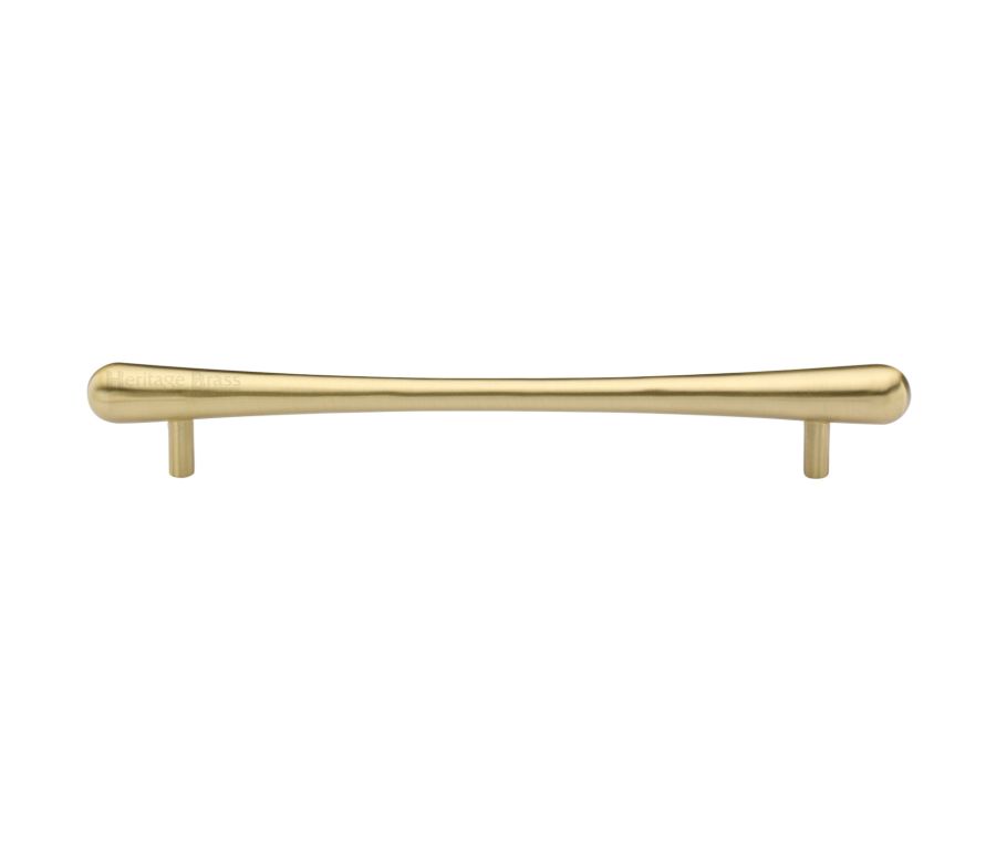 Heritage Brass Satin Brass T-Bar Raindrop Cabinet Pull Handle 256mm
