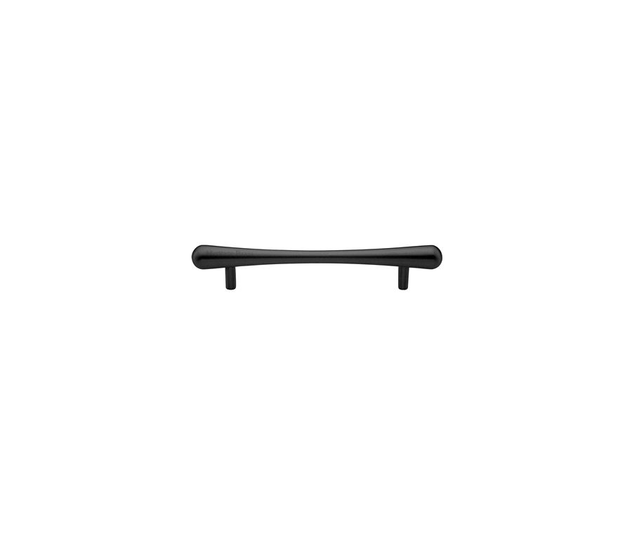 Heritage Brass Matt Black T-Bar Raindrop Cabinet Pull Handle 128mm