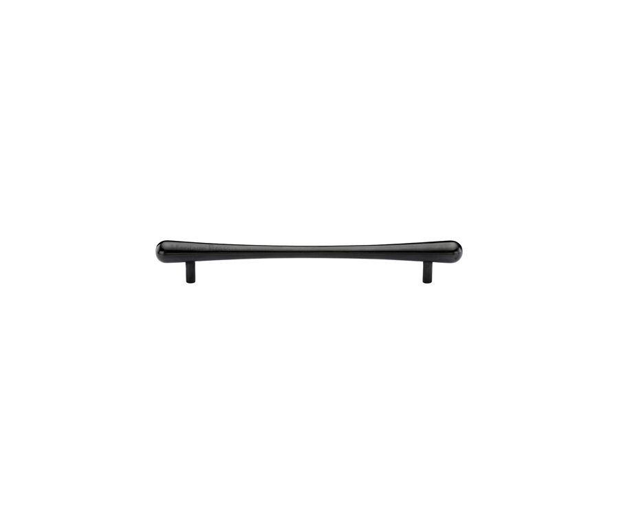 Heritage Brass Matt Black T-Bar Raindrop Cabinet Pull Handle 192mm