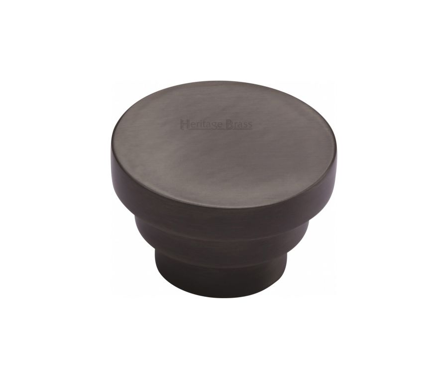 Heritage Brass Matt Bronze Round Stepped Cabinet Knob 32mm