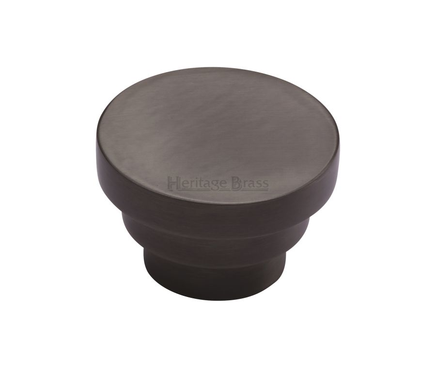 Heritage Brass Matt Bronze Round Stepped Cabinet Knob 38mm