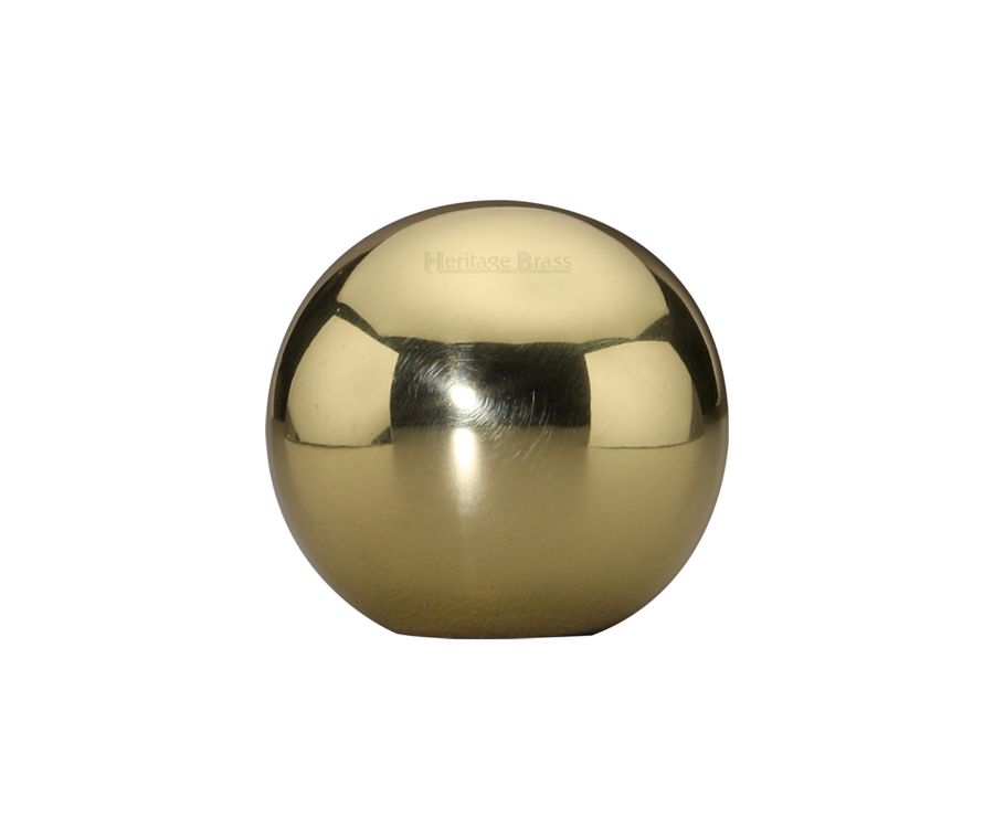 Heritage Brass Polished Brass Globe Cabinet Knob 25mm