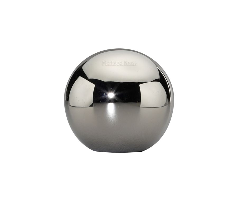Heritage Brass Polished Nickel Finish Globe Cabinet Knob 25mm