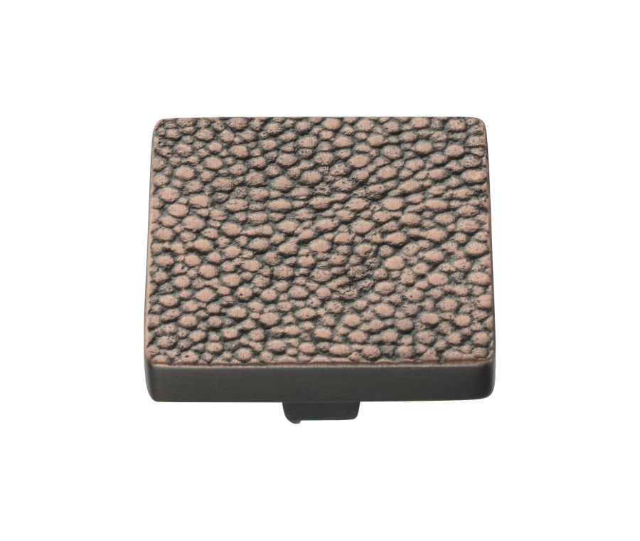 Heritage Brass Aged Copper Square Stingray Cabinet Knob 38mm