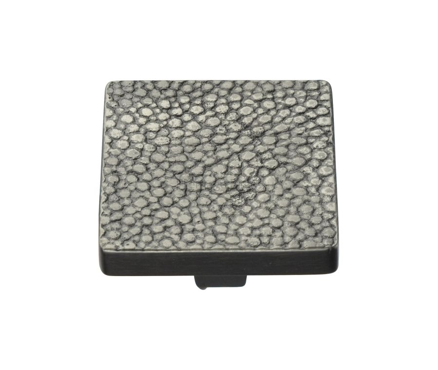 Heritage Brass Aged Nickel Square Stingray Cabinet Knob 38mm