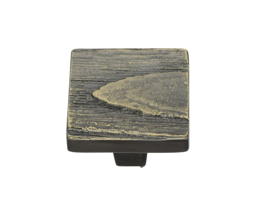 Heritage Brass Aged Brass Square Pine Cabinet Knob 32mm