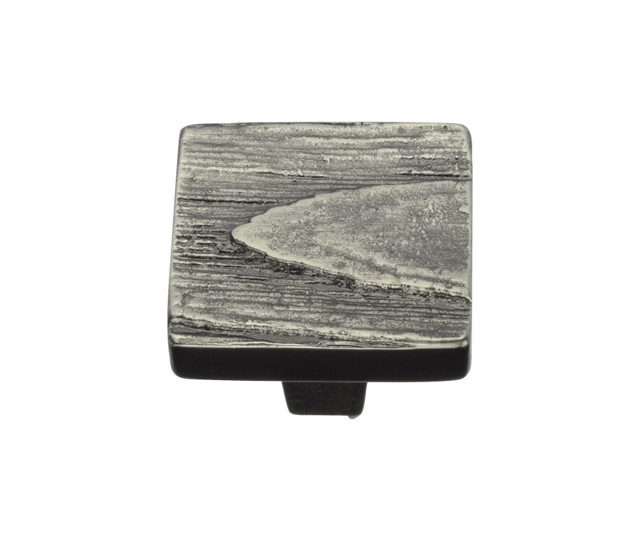 Heritage Brass Aged Nickel Square Pine Cabinet Knob 32mm