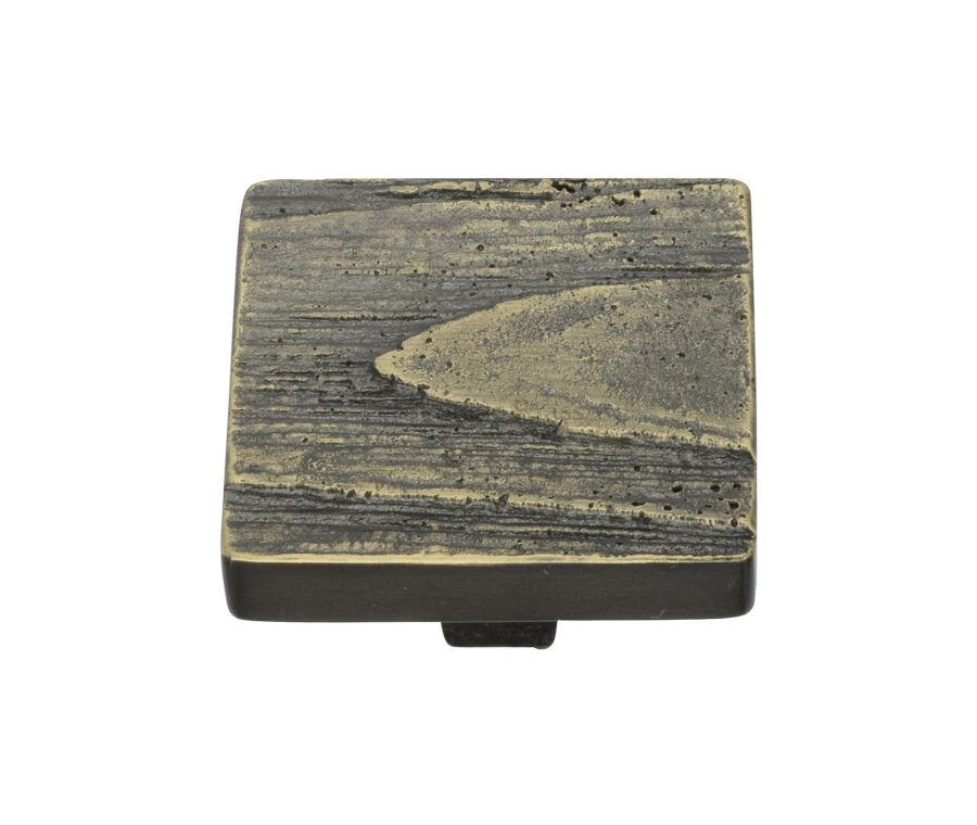 Heritage Brass Aged Brass Square Pine Cabinet Knob 38mm