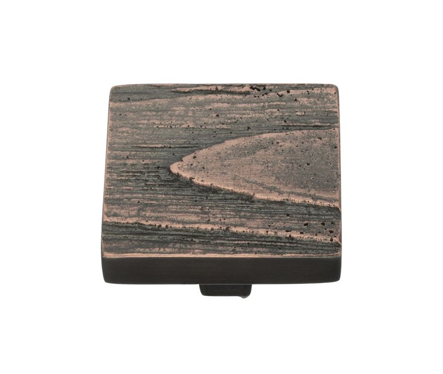 Heritage Brass Aged Copper Square Pine Cabinet Knob 38mm