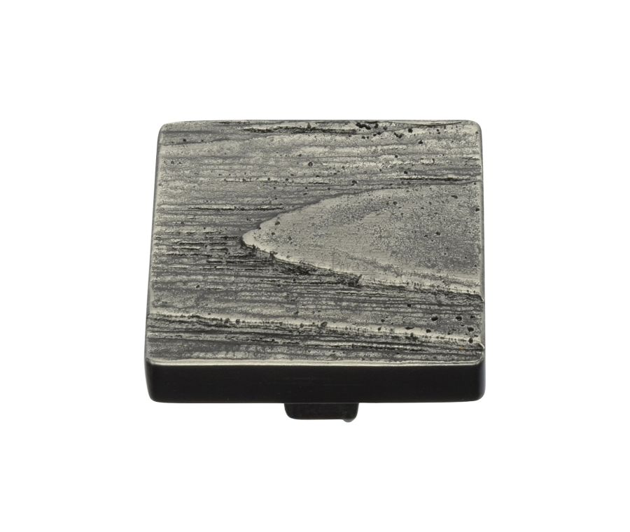 Heritage Brass Aged Nickel Square Pine Cabinet Knob 38mm