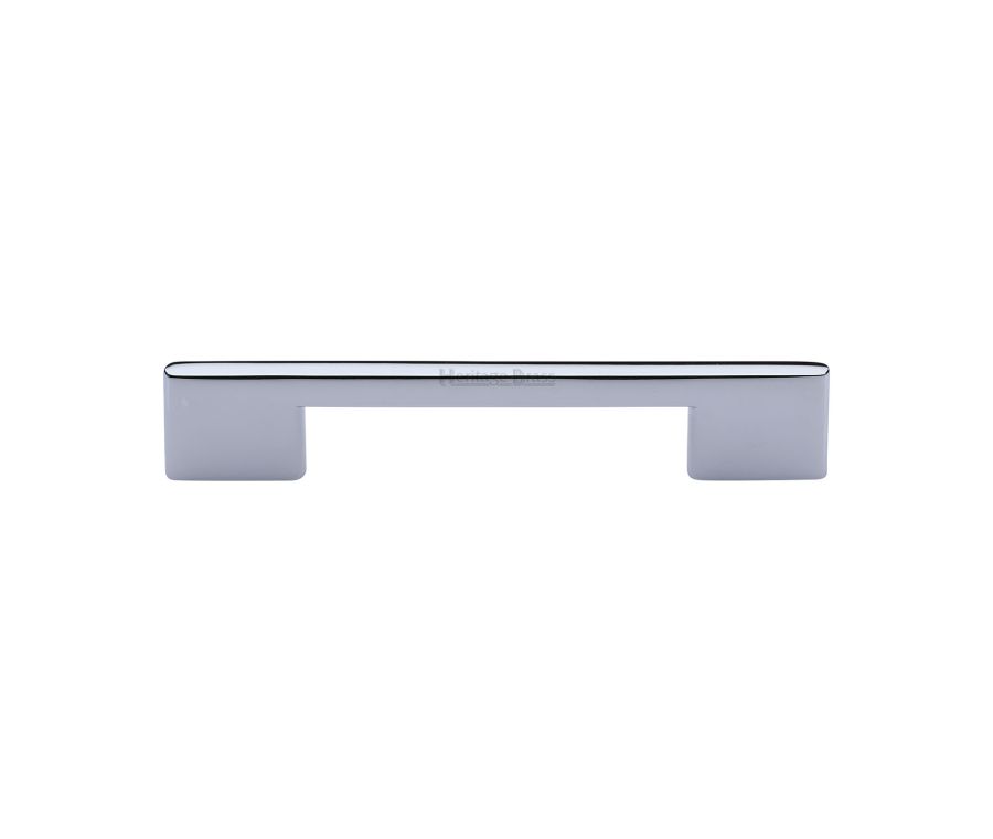 Heritage Brass Polished Chrome Slim Metro Cabinet Pull Handle 128mm