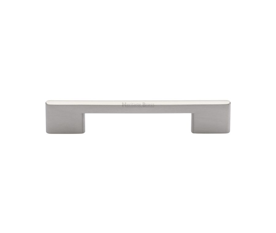 Heritage Brass Satin Nickel Slim Metro Cabinet Pull Handle 128mm