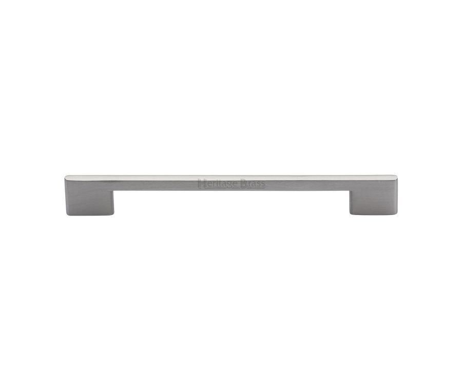 Heritage Brass Satin Nickel Slim Metro Cabinet Pull Handle 192mm