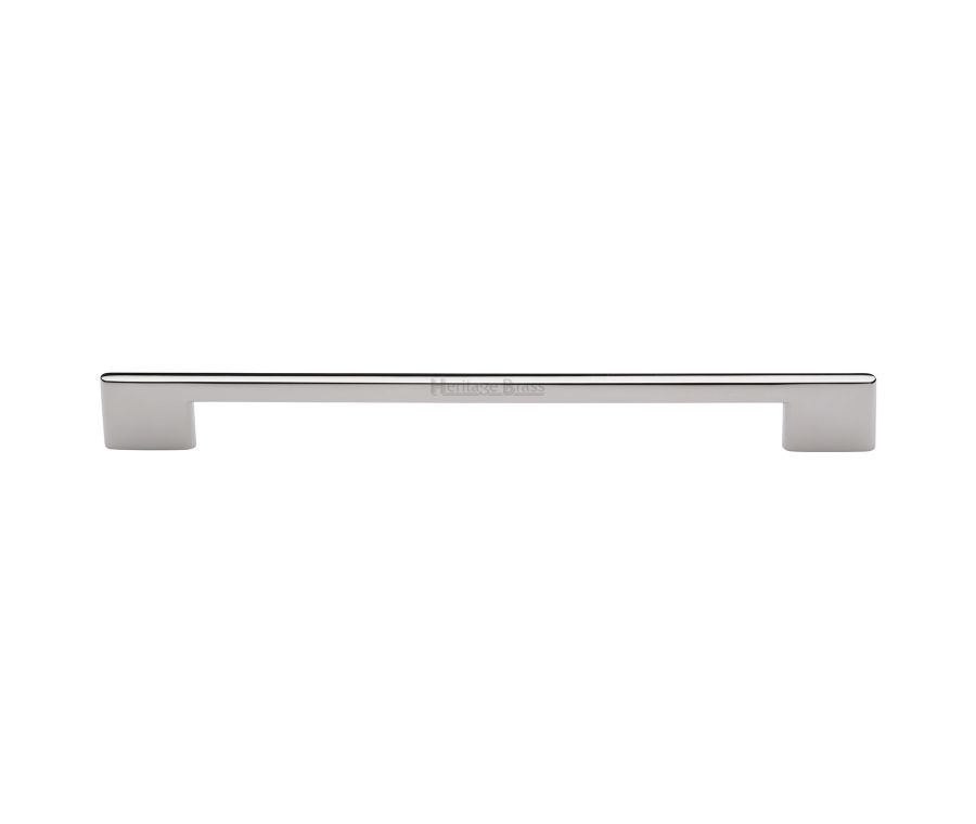 Heritage Brass Polished Nickel Finish Slim Metro Cabinet Pull Handle 256mm