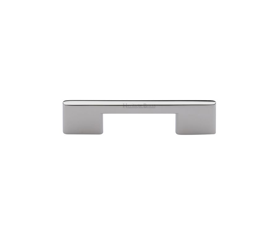 Heritage Brass Polished Nickel Finish Slim Metro Cabinet Pull Handle 96mm