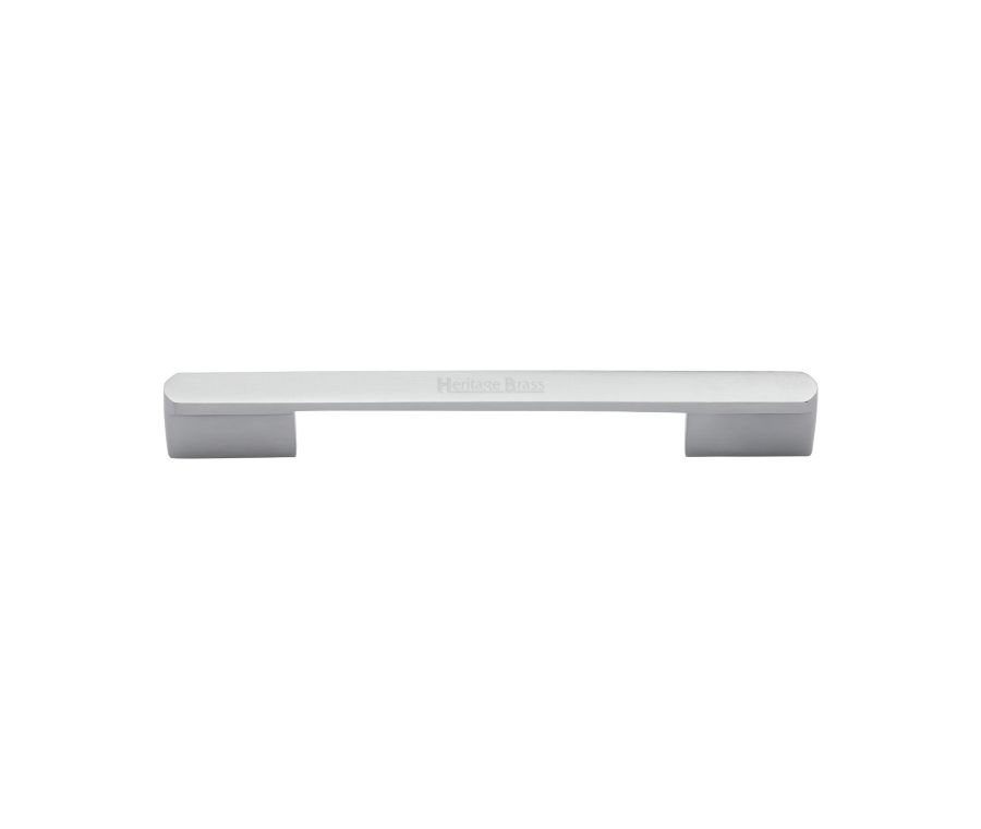 Heritage Brass Satin Chrome Bridge Cabinet Pull Handle 160mm