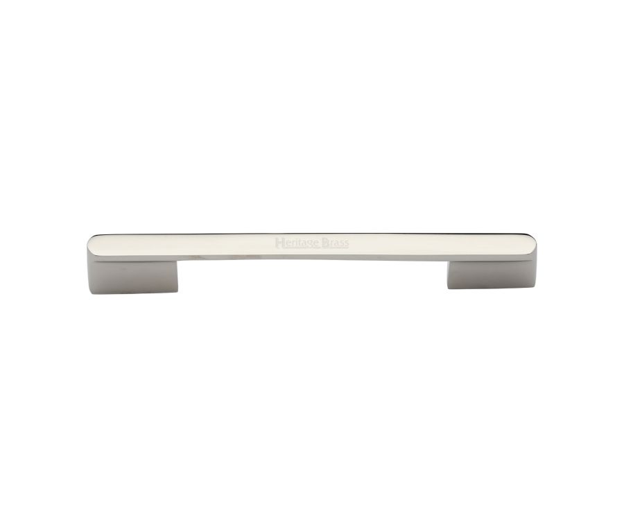 Heritage Brass Polished Nickel Finish Bridge Cabinet Pull Handle 224mm