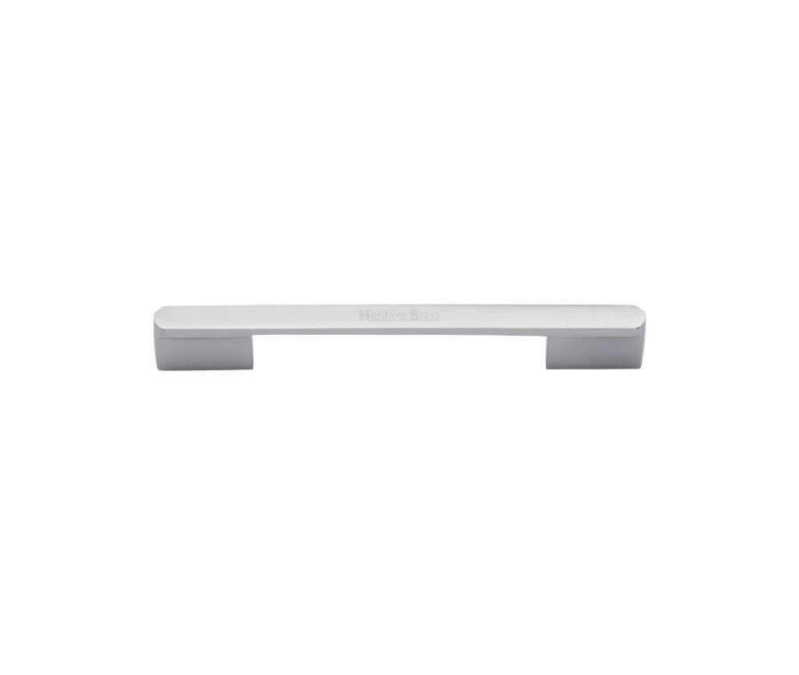 Heritage Brass Satin Chrome Bridge Cabinet Pull Handle 96mm