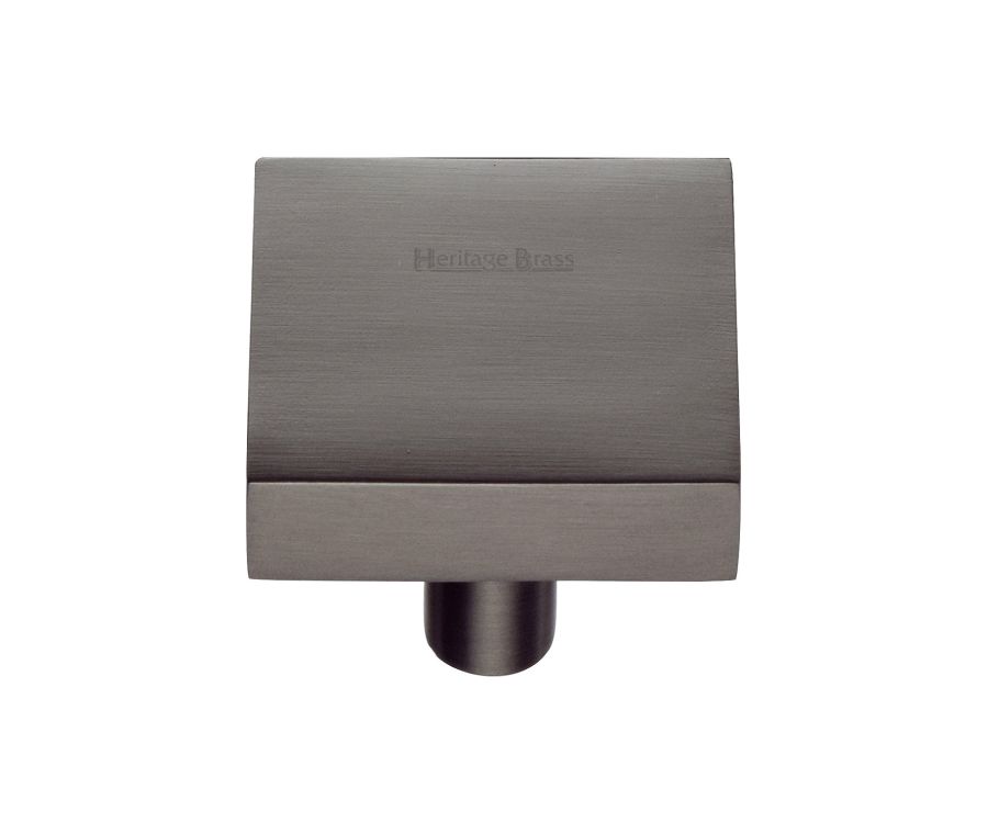 Heritage Brass Matt Bronze Square Design Cabinet Knob 32mm