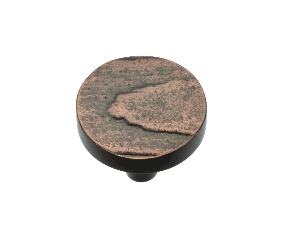 Heritage Brass Aged Copper Round Pine Cabinet Knob 32mm