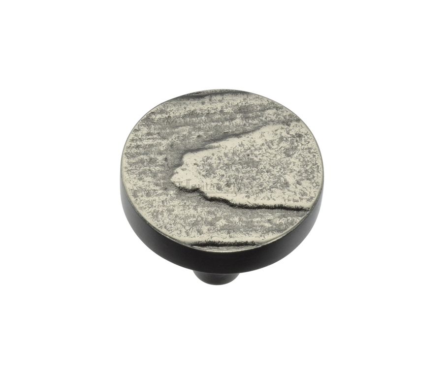 Heritage Brass Aged Nickel Round Pine Cabinet Knob 32mm