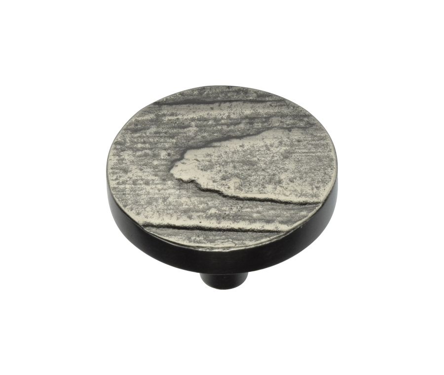 Heritage Brass Aged Nickel Round Pine Cabinet Knob 38mm