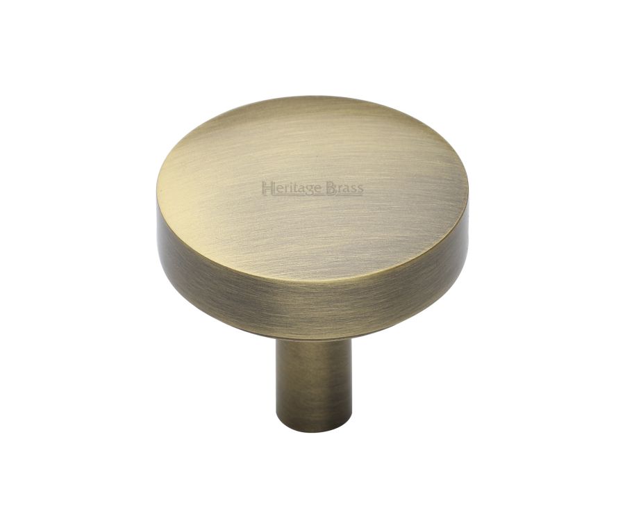 Heritage Brass Antique Brass Domed Disc Cabinet Knob 32mm