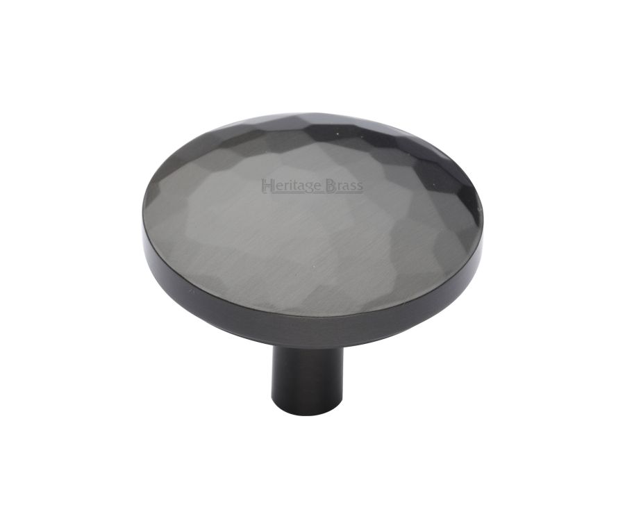 Heritage Brass Matt Bronze Round Hammered Cabinet Knob 38mm