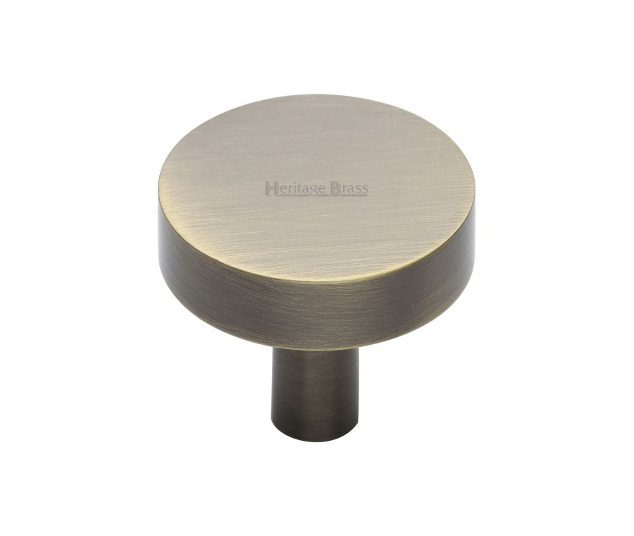 Heritage Brass Antique Brass Disc Cabinet Knob 32mm