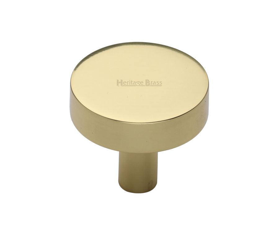 Heritage Brass Polished Brass Disc Cabinet Knob 32mm