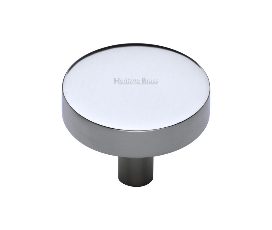 Heritage Brass Polished Chrome Disc Cabinet Knob 32mm
