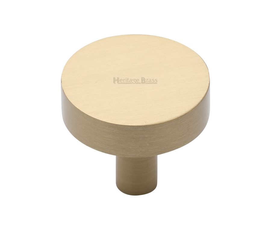 Heritage Brass Satin Brass Disc Cabinet Knob 32mm