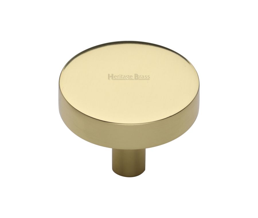 Heritage Brass Polished Brass Disc Cabinet Knob 38mm