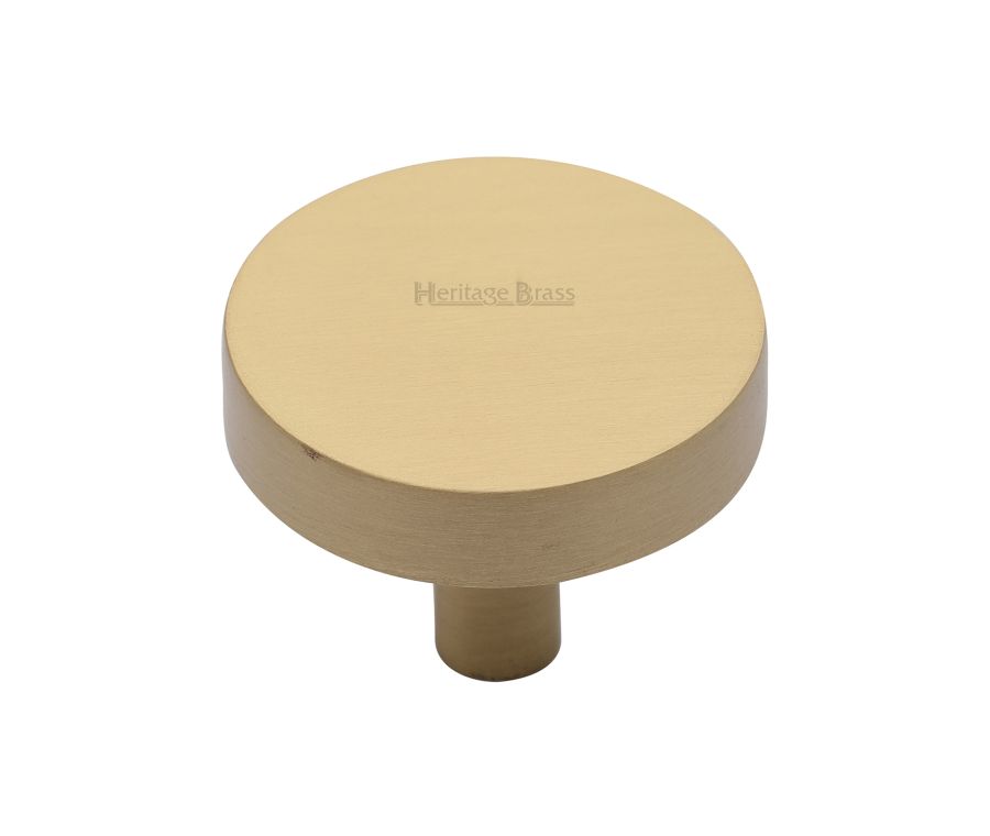 Heritage Brass Satin Brass Disc Cabinet Knob 38mm