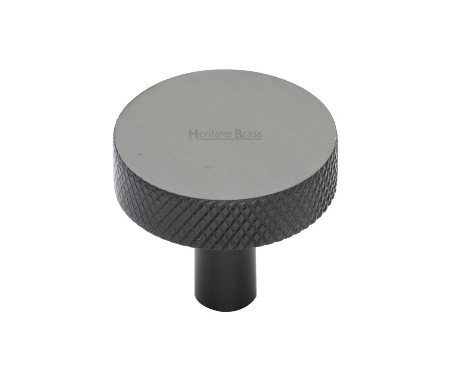 Heritage Brass Matt Bronze Knurled Disc Cabinet Knob 32mm