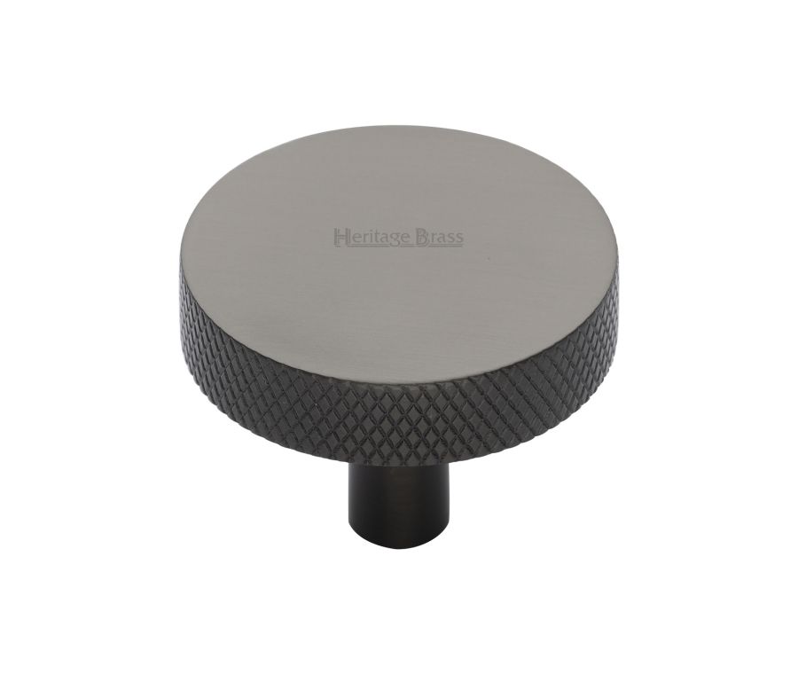 Heritage Brass Matt Bronze Knurled Disc Cabinet Knob 38mm
