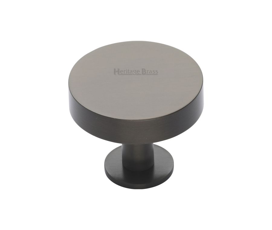 Heritage Brass Matt Bronze Disc Cabinet Knob With Base 32mm