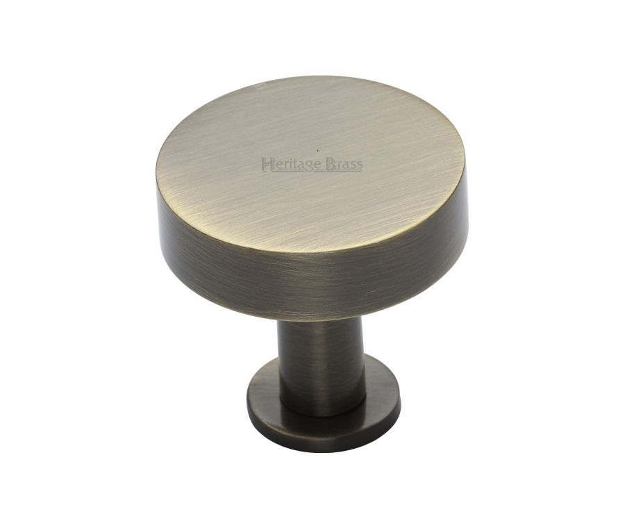 Heritage Brass Antique Brass Disc Cabinet Knob With Base 38mm