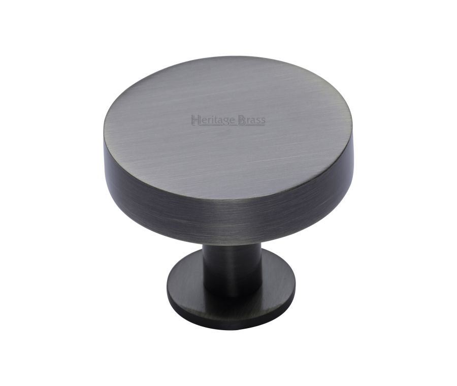 Heritage Brass Matt Bronze Disc Cabinet Knob With Base 38mm