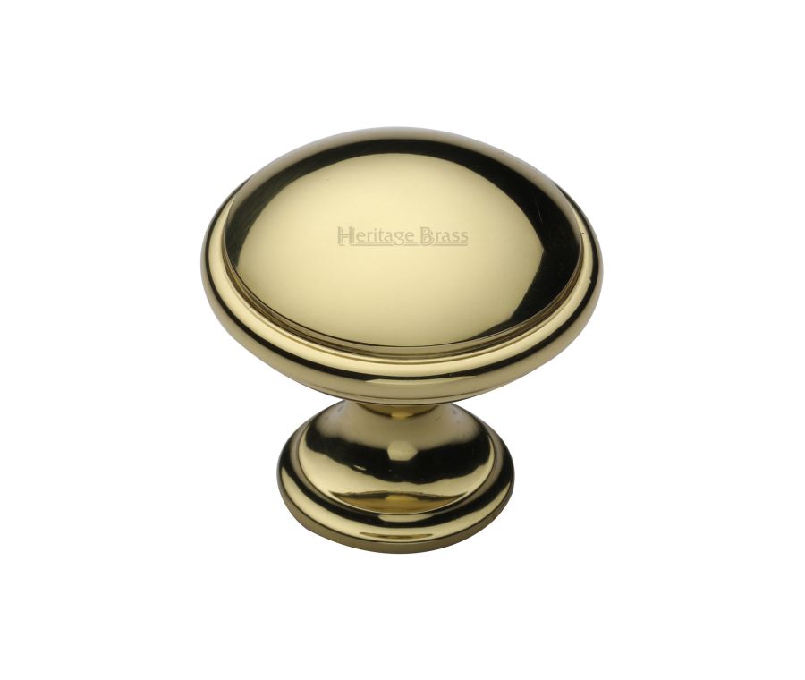 Heritage Brass Polished Brass Domed Cabinet Knob 32mm
